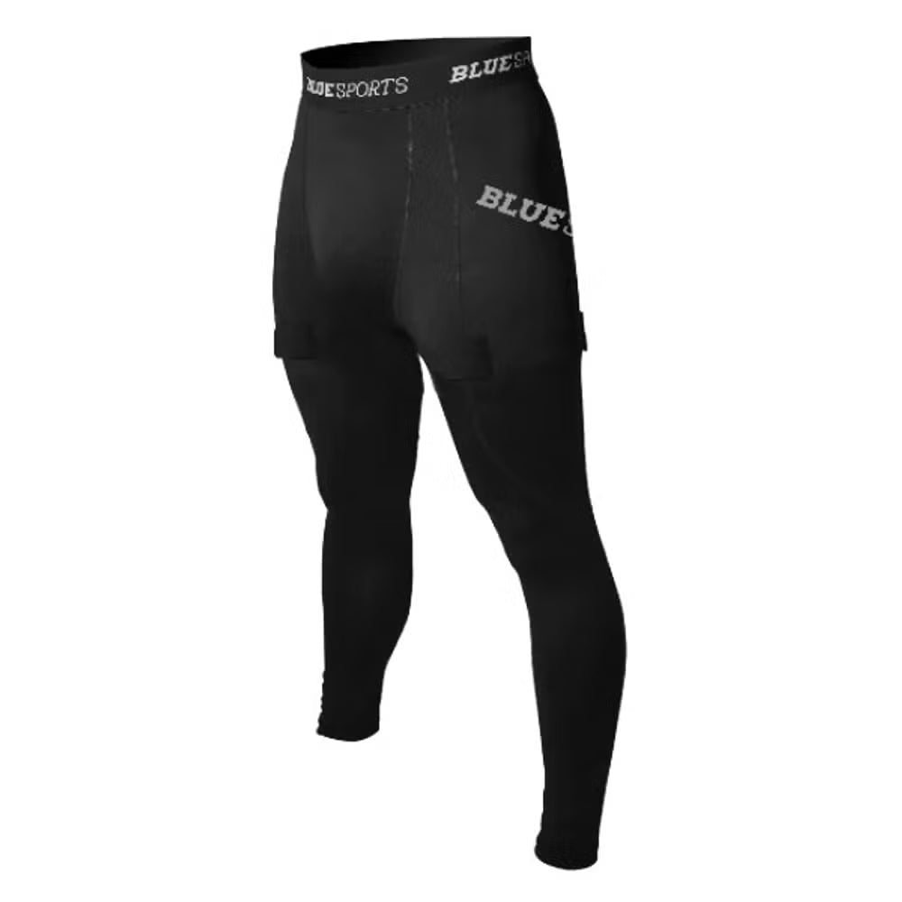 Blue Sports Fitted Pant With Cup Senior Suspension