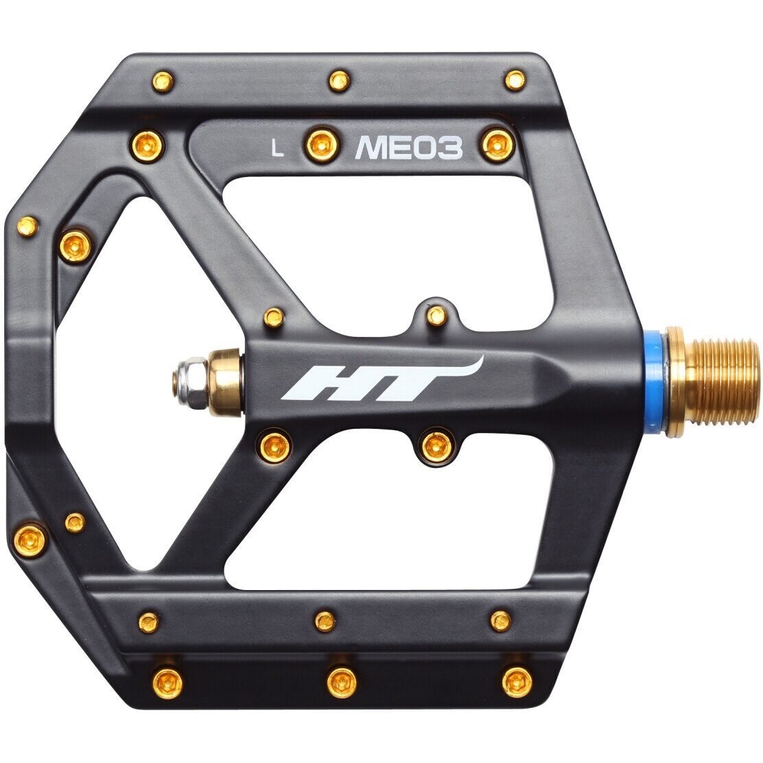 HT ME03T EVO+ Flat Pedal Magnesium / Titanium - Black