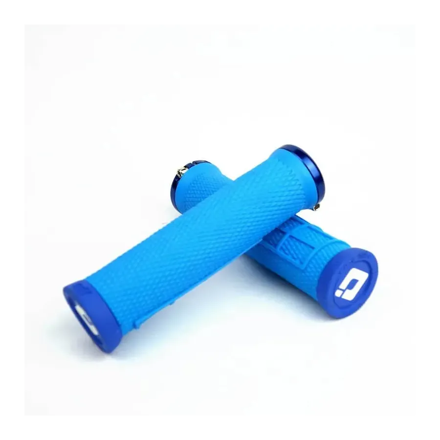 Odi Elite Flow Lock-On Grips Lt Blue/Blue Clamps
