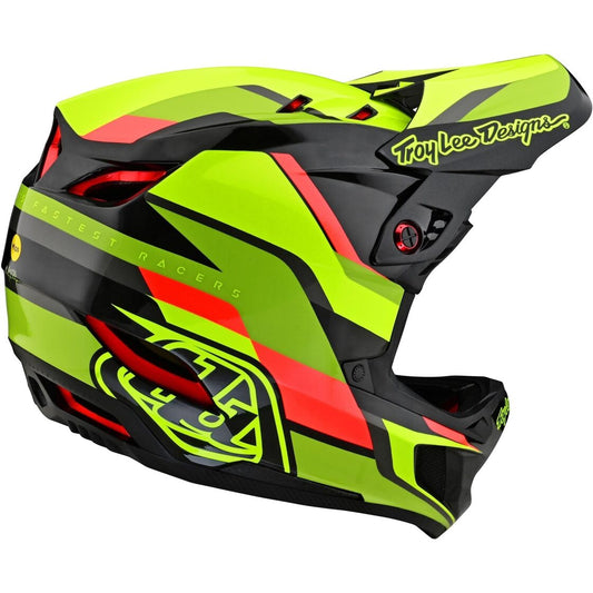 Troy Lee Designs D4 Carbon W/Mips Ķivere Omega - Melns/Dzeltens