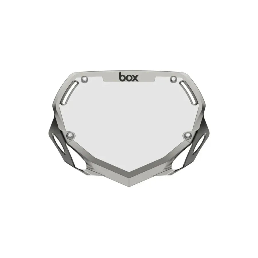 Box Two Number Plate Chrome Silver