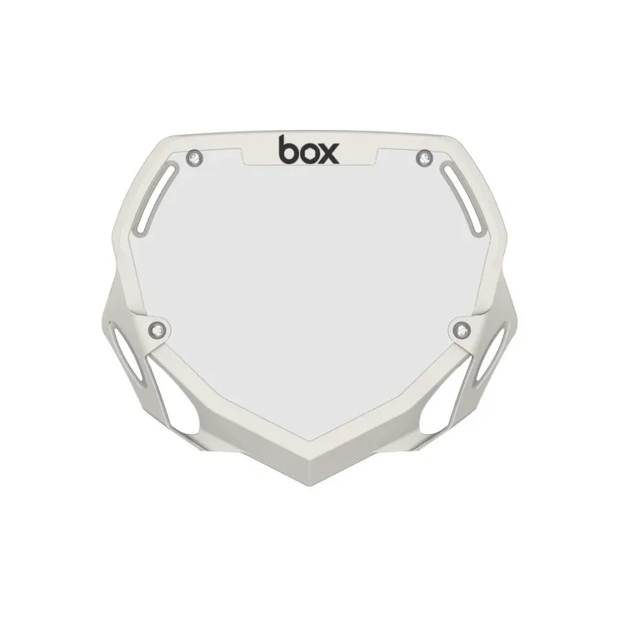 Box Two Number Plate - White