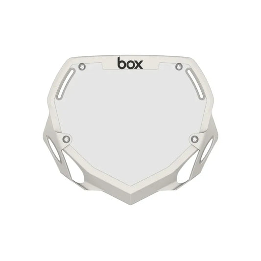 Box Two Number Plate - White