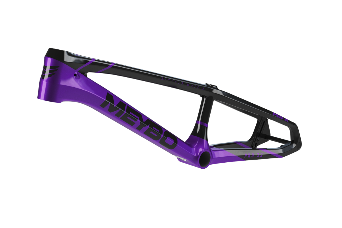 Meybo 2025 HSX Carbon Bmx Race Rāmis - Melns/Violets