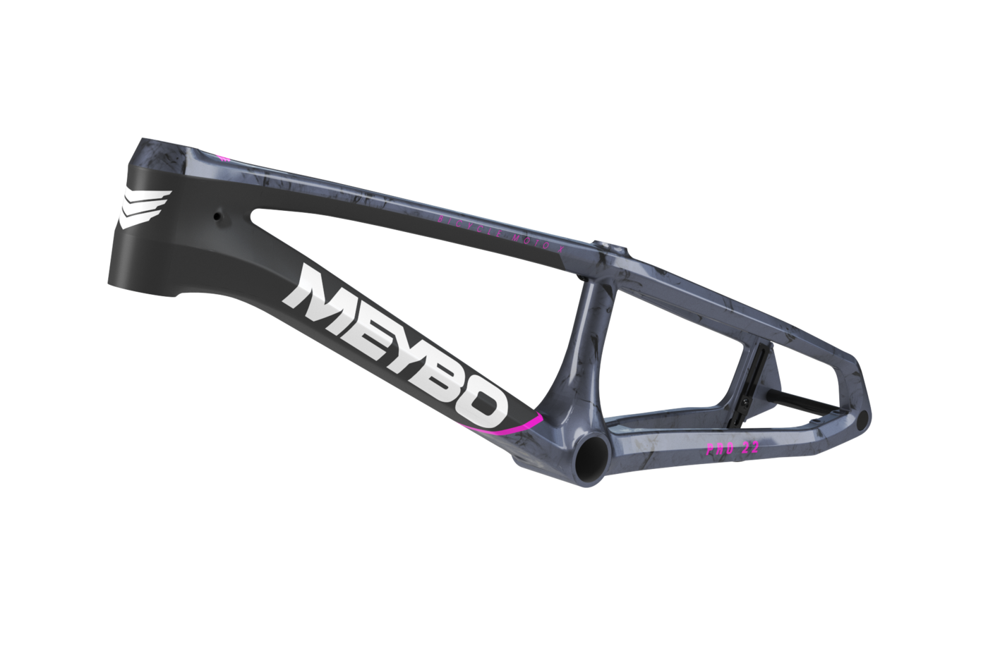 Meybo 2026 HSX Carbon BMX Race Rāmis - Matte melns/Rozā/Pelēks