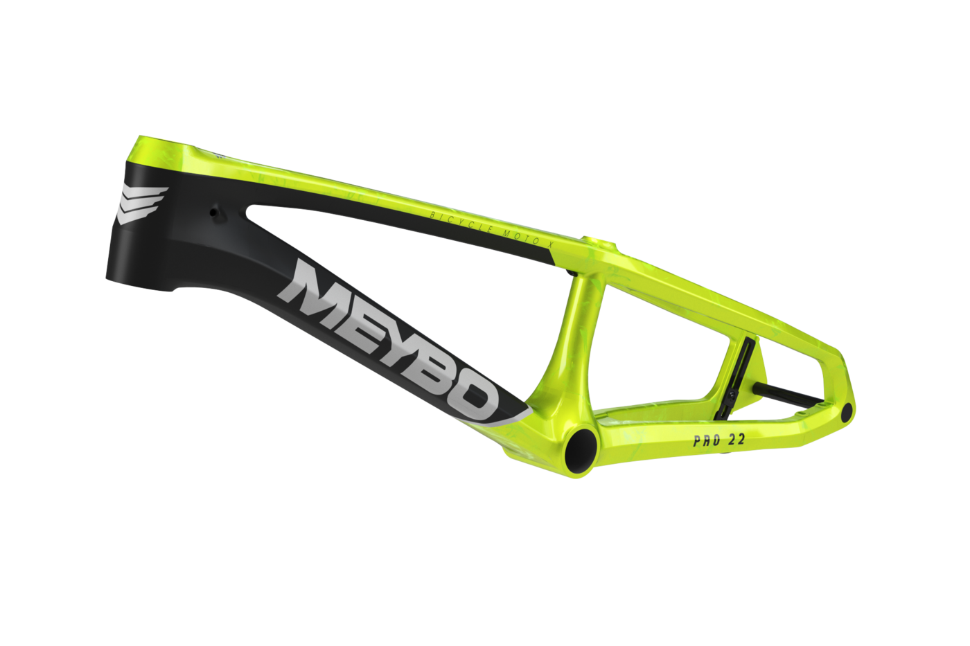 Meybo 2026 HSX Carbon BMX Race Rāmis - Matte melns/Melns/Zaļš