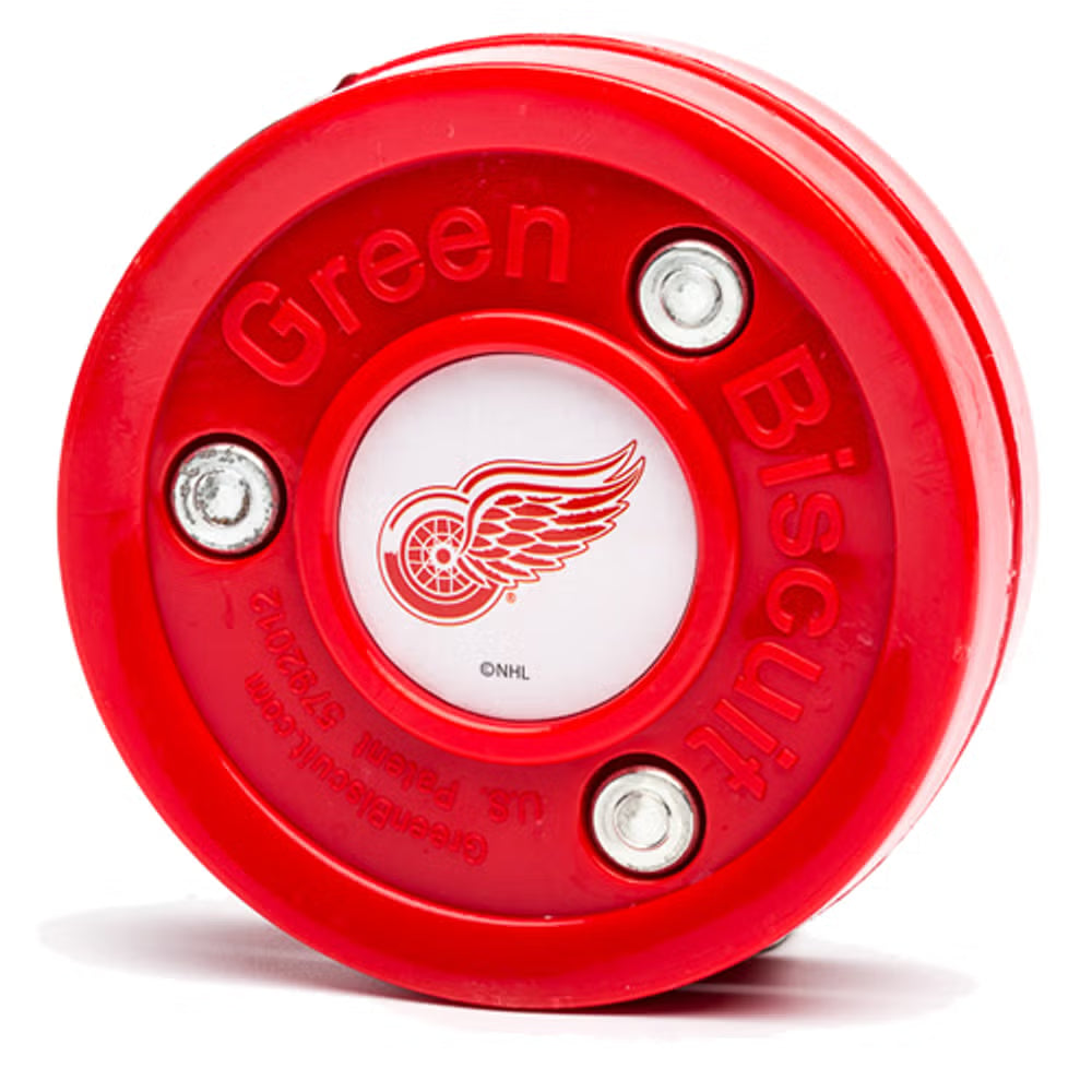 Green Biscuit NHL Detroit Wings Puck