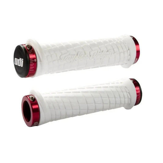 Odi Troylee Designs Lock-On Grips - Balts/Sarkans