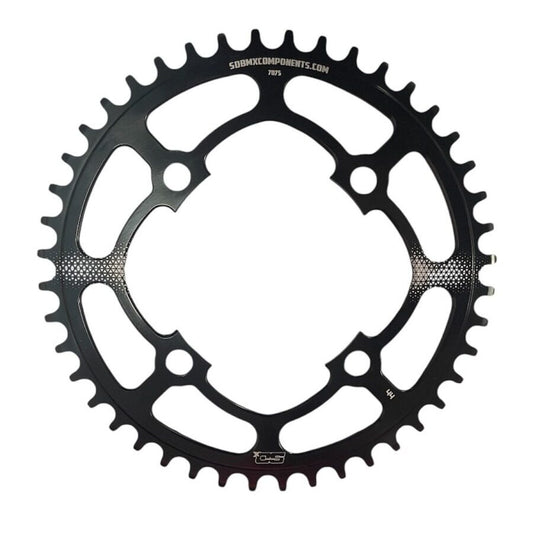 SD-X Chainring V2 7075 Cnc 4 Hole - Melns