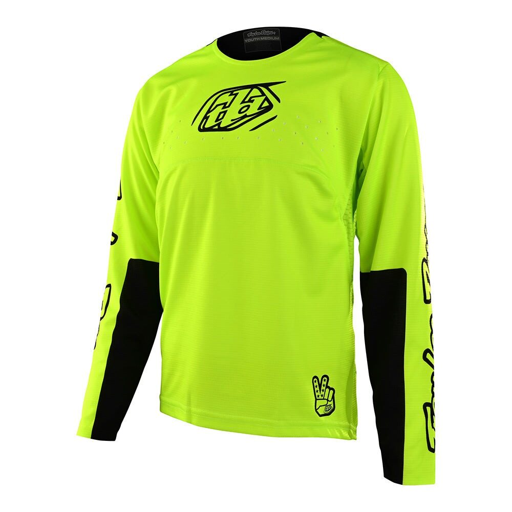 Bērnu Troy Lee Designs Sprint Krekls Icon - Flo Dzeltens