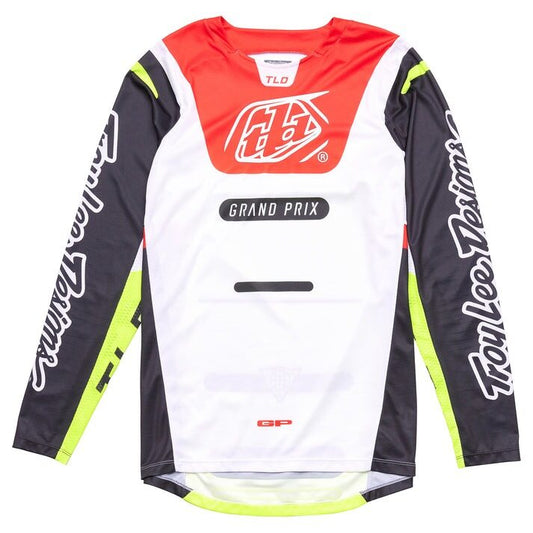 Bērnu Troy Lee Designs GP Pro Krekls Blends - Balts/Glo Sarkans