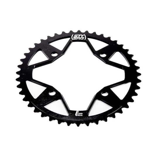Stay Strong Zobrats 7075 CNC Alloy 5 Skrūvēm - Melns