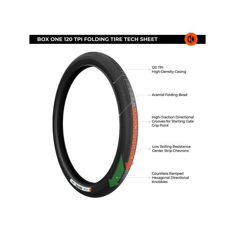Box One 120 Tpi Folding Tire Black