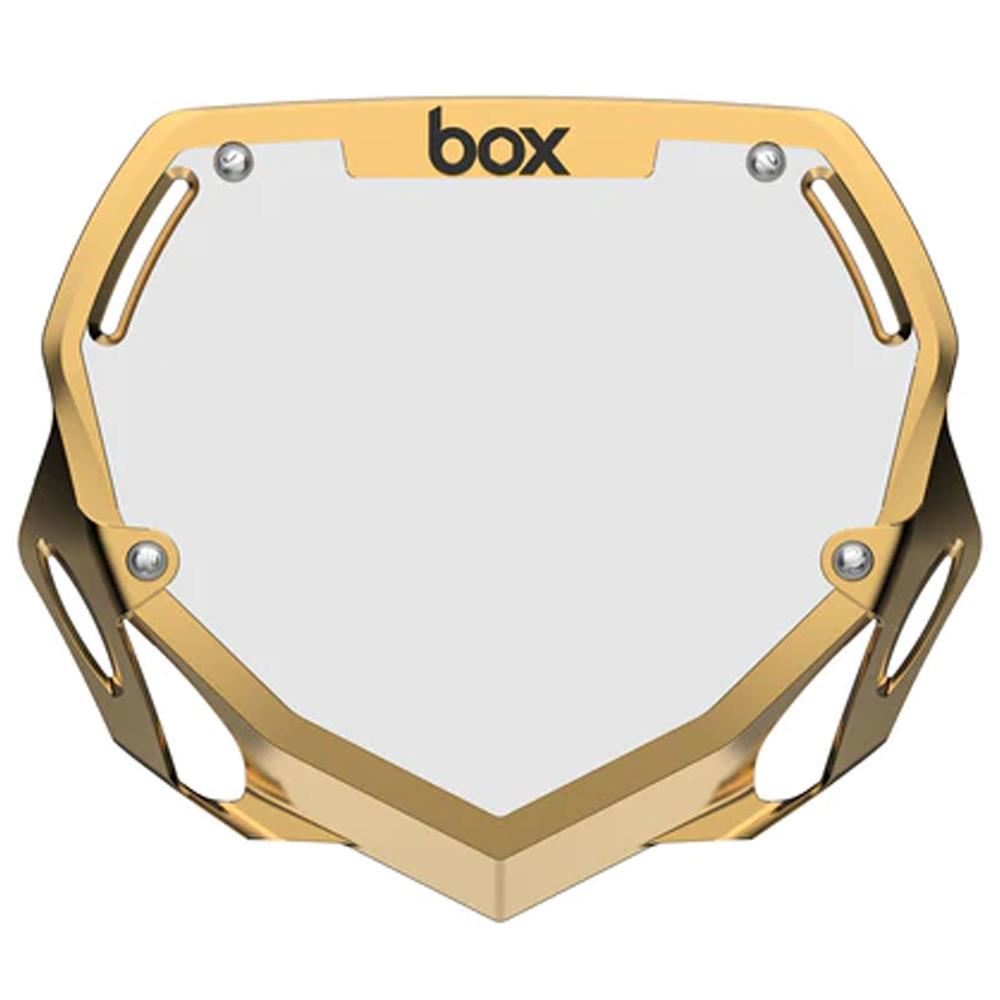 BOX TWO RACE NUMBER PLATE SMALL - Gold