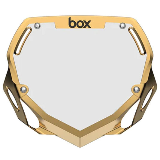 BOX TWO RACE NUMBER PLATE SMALL - Gold