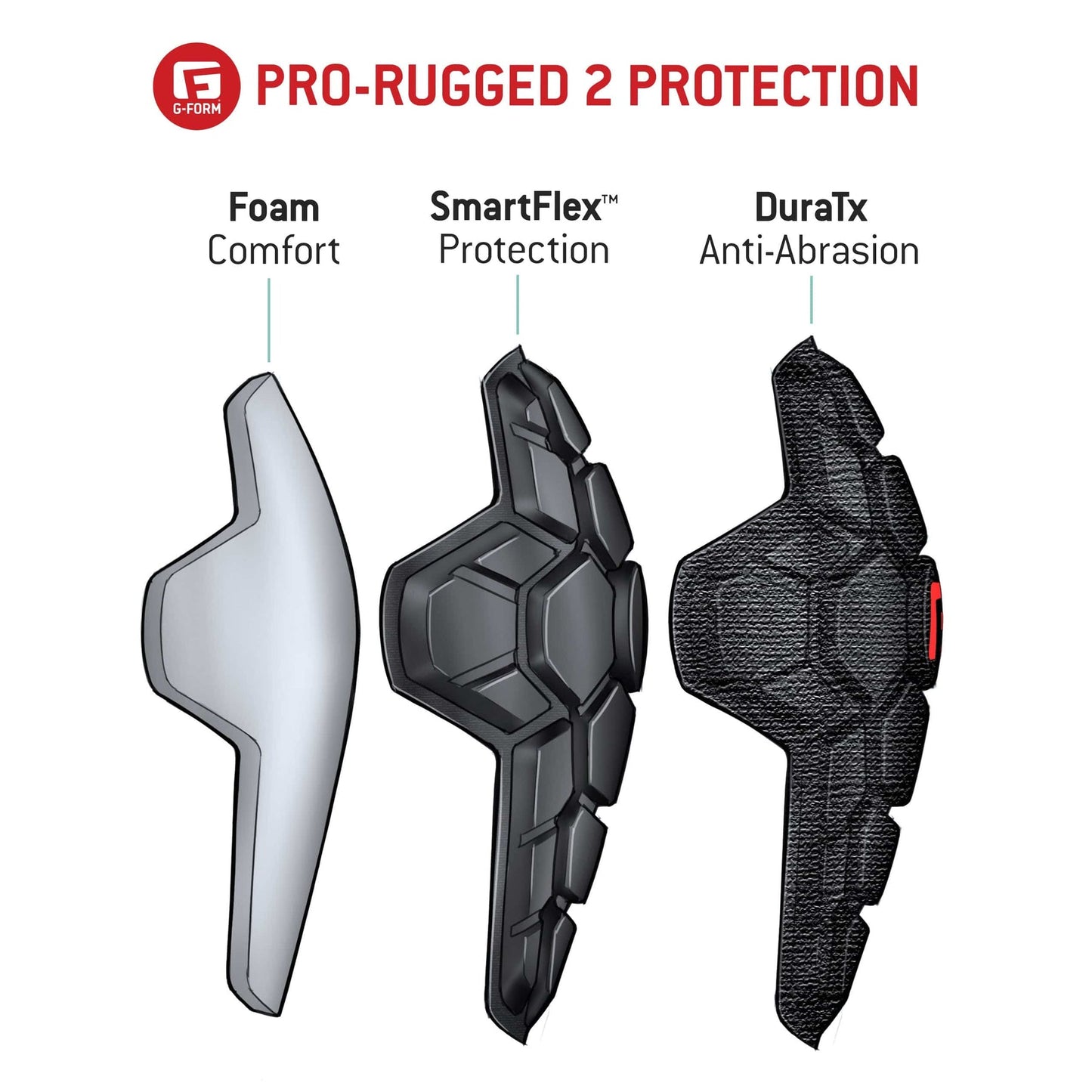 G-Form Pro-Rugged 2 Knee Guards - Melns
