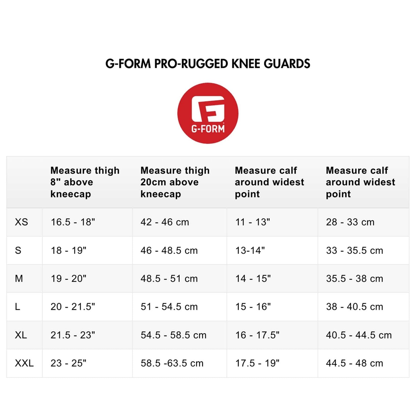 G-Form Pro-Rugged 2 Knee Guards - Melns