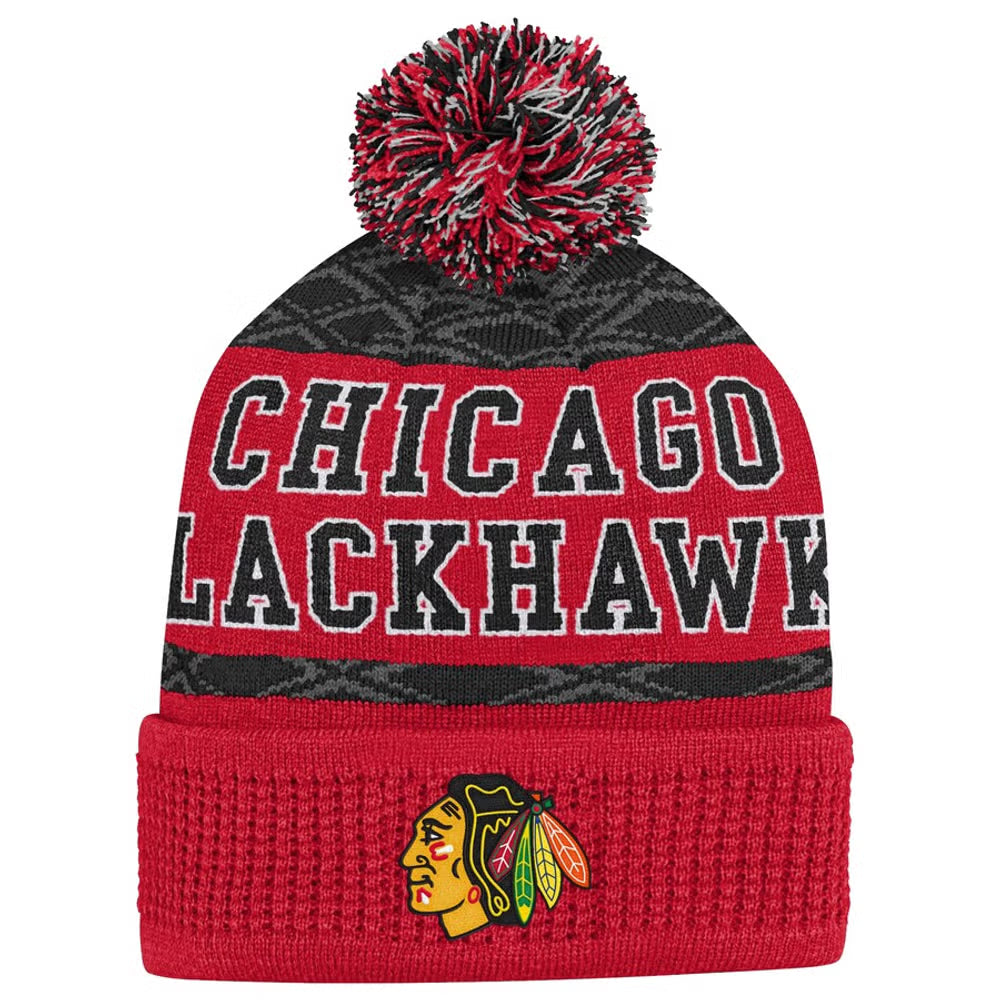 Adidas S25 Puck Pattern Blackhawks Junior Cepure