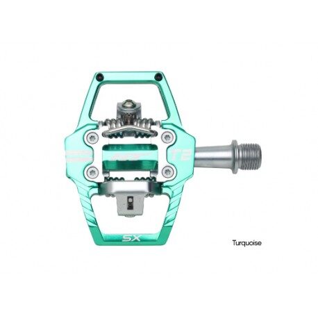HT T2 SX BMX Klipšu Pedāļi - Tirkīzs