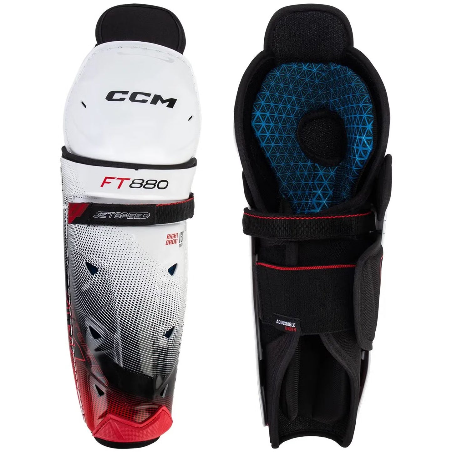CCM JetSpeed S25 FT880 Junior Hokeja Kājsargi