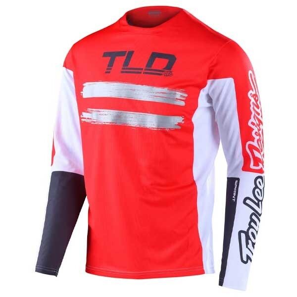 Bērnu Troy Lee Designs Sprint Krekls Marker - Glo Sarkans